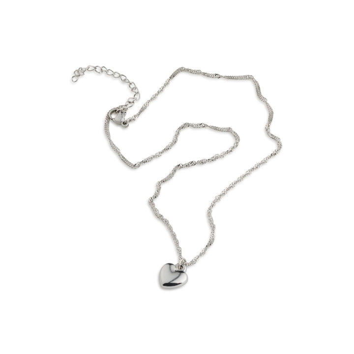Julie - Hängande Hjärthalsband Rostfritt Stål