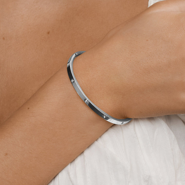 Fiona - Bangle Armband Kristall Rostfritt Stål
