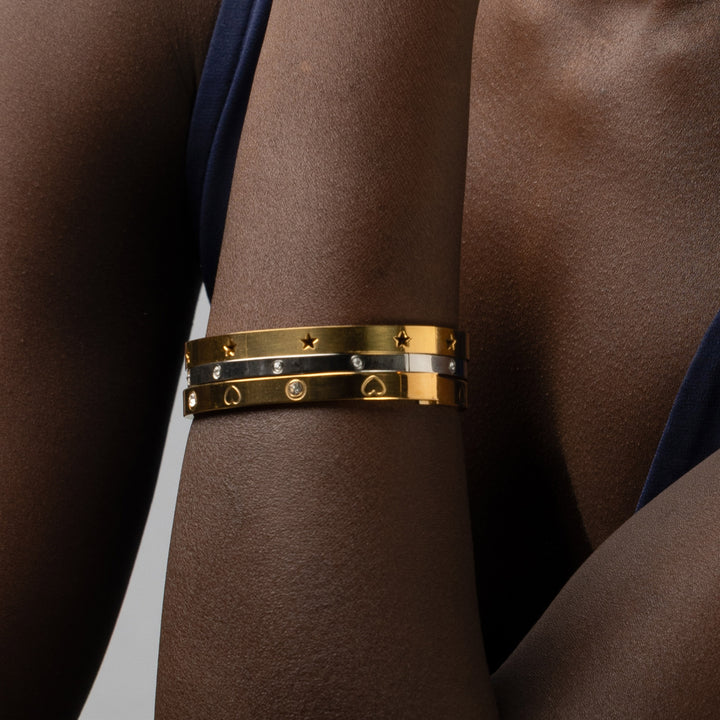 Fiona - Bangle Armband Kristall Rostfritt Stål