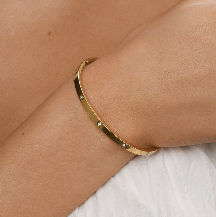 Fiona - Bangle Armband Kristall Rostfritt Stål