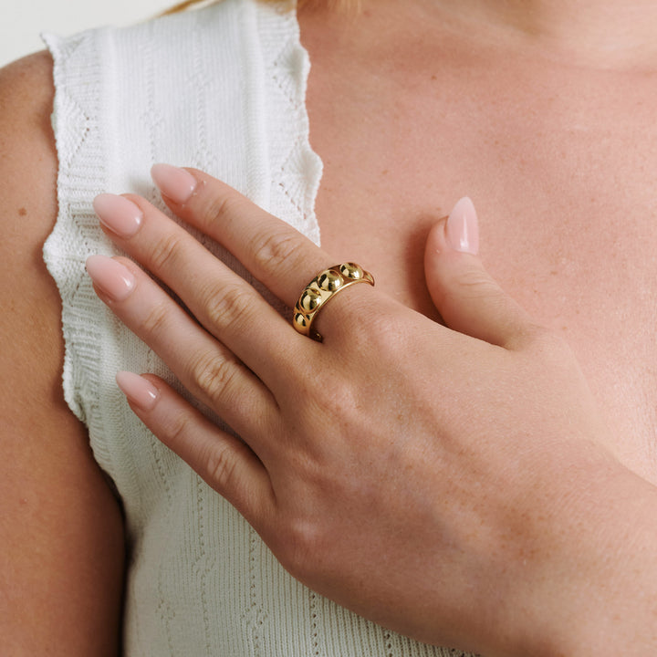 Reah - Bubble Structure Ring Stainless Steel