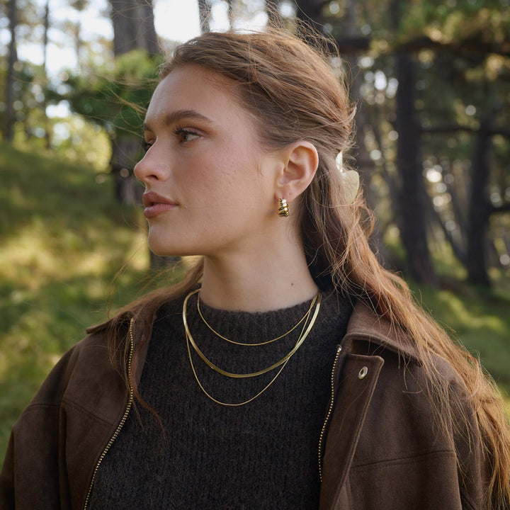 Matilde - Trippel Kedjehalsband Rostfritt Stål