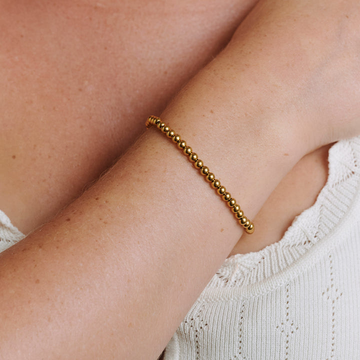 Majken - Kulformat Pärlarmaband Rostfritt Stål