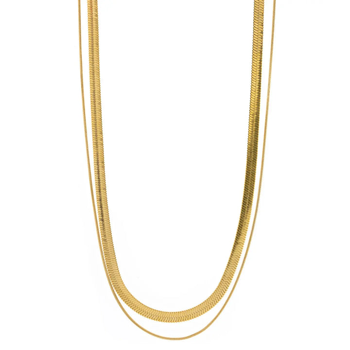 Ivy - Double Snake Chain Necklace Stainless Steel