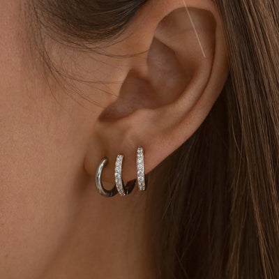 Audrey - Crystal Hoop Earrings