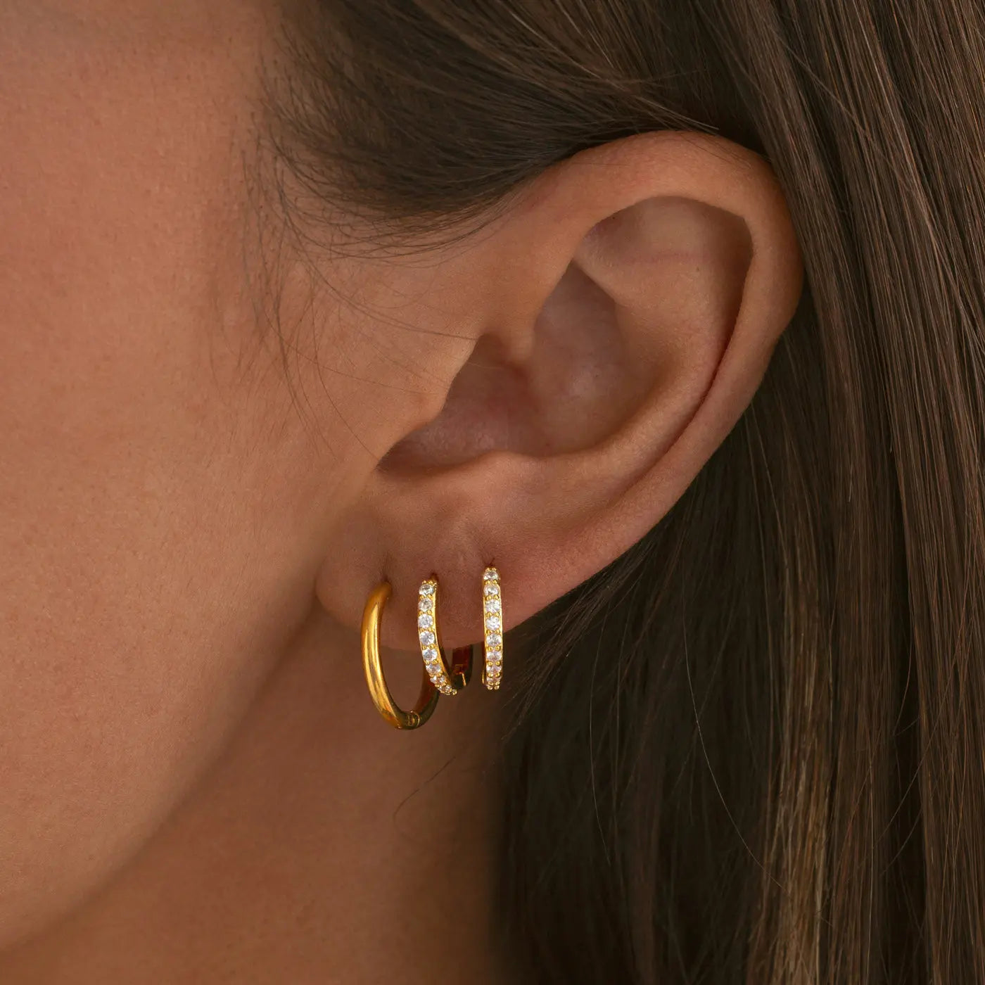 Audrey - Crystal Hoop Earrings