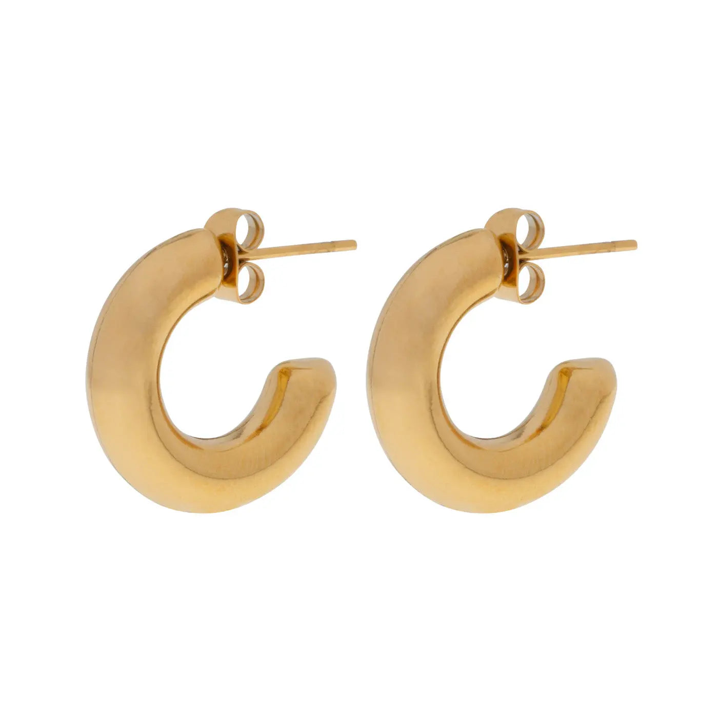 Alexandra - Classical Gold Hoop Earrings Stainless Steel
