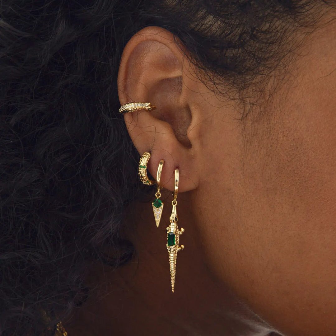 Kiia - Crocodile Hoop Earrings