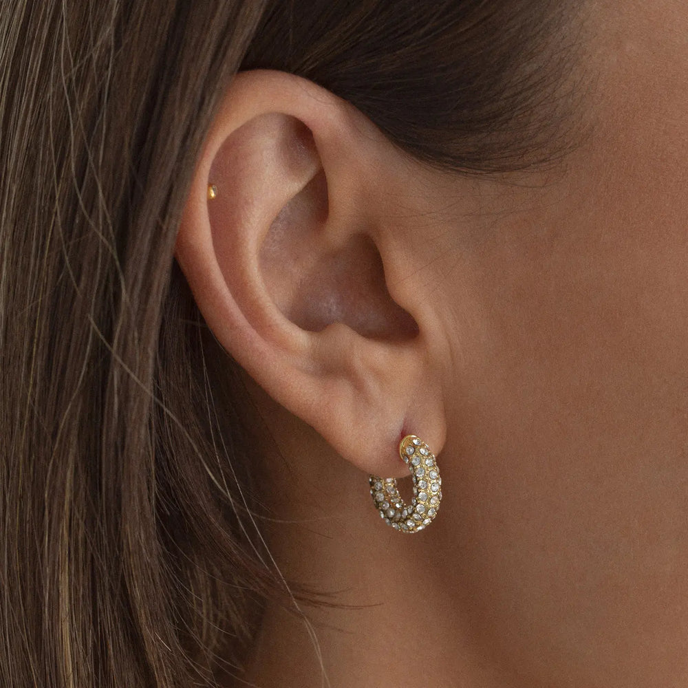 Zuri - Crystal Hoop Earrings