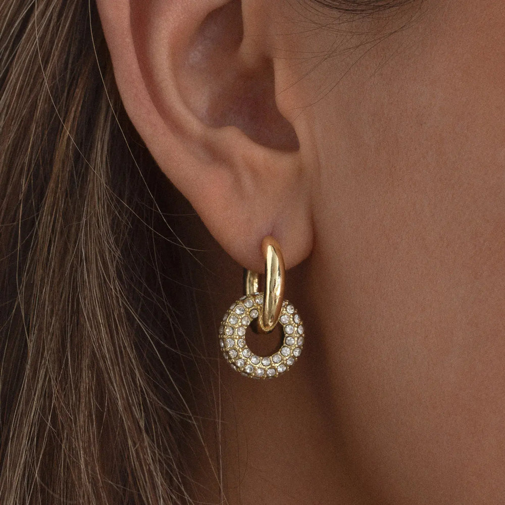 Zoey - Crystal Donut Earrings
