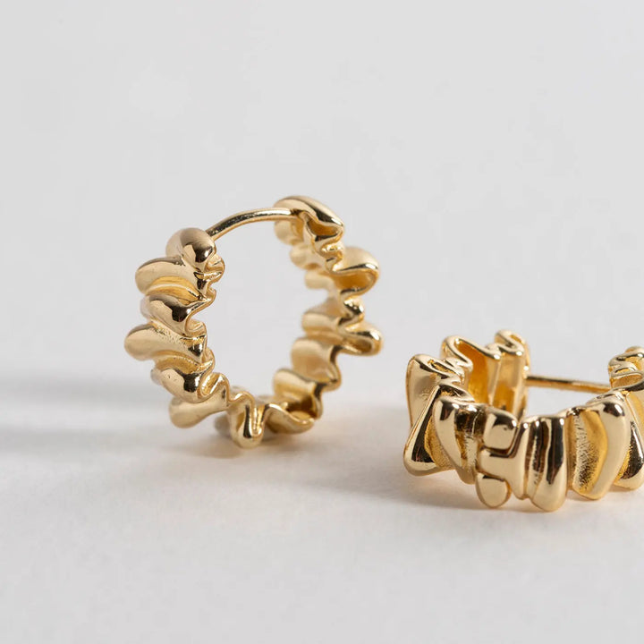 Wild - Chunky Texture Hoop Earrings Timi of Sweden