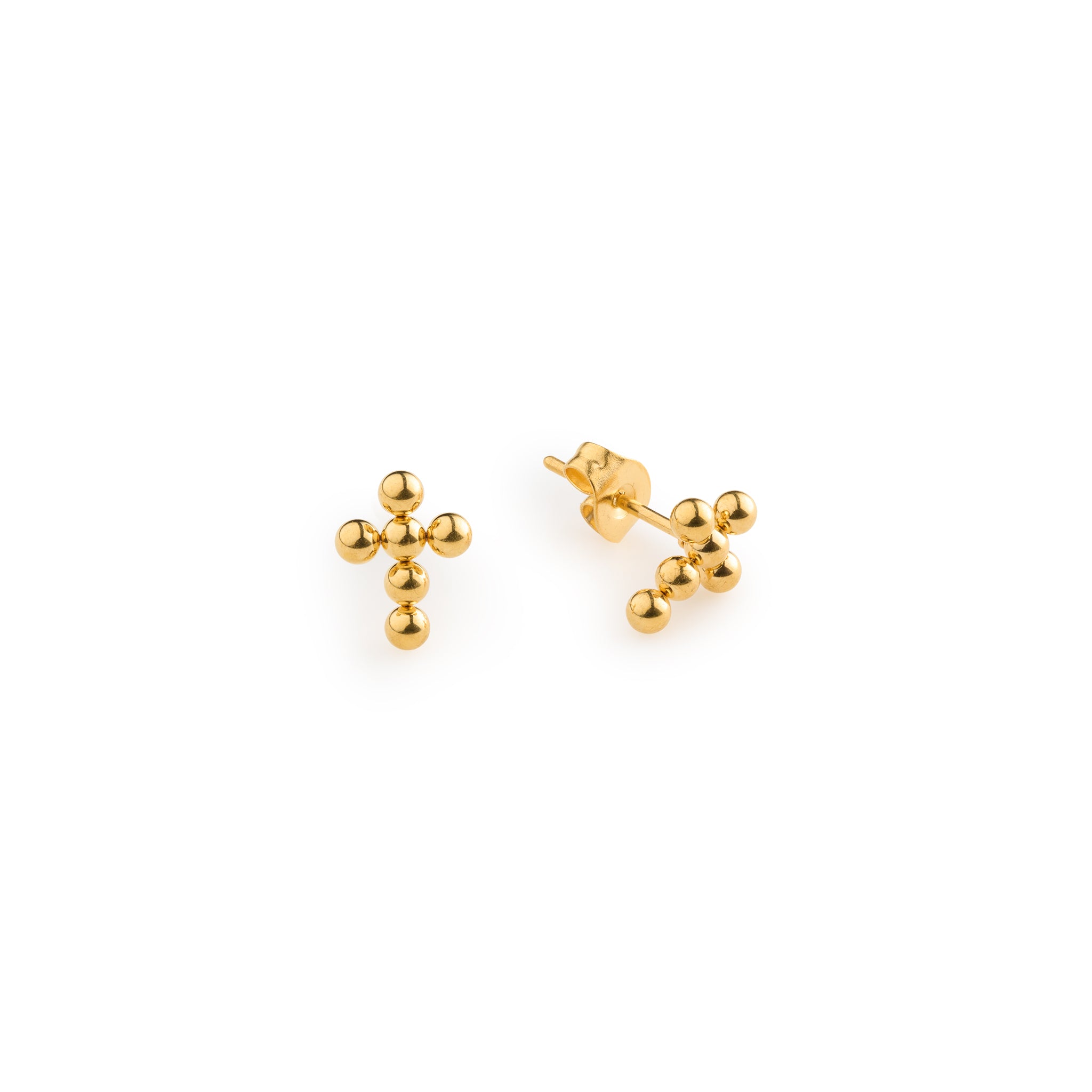 Tia - Bubble Mini Cross Earrings Stainless Steel – Timi of Sweden