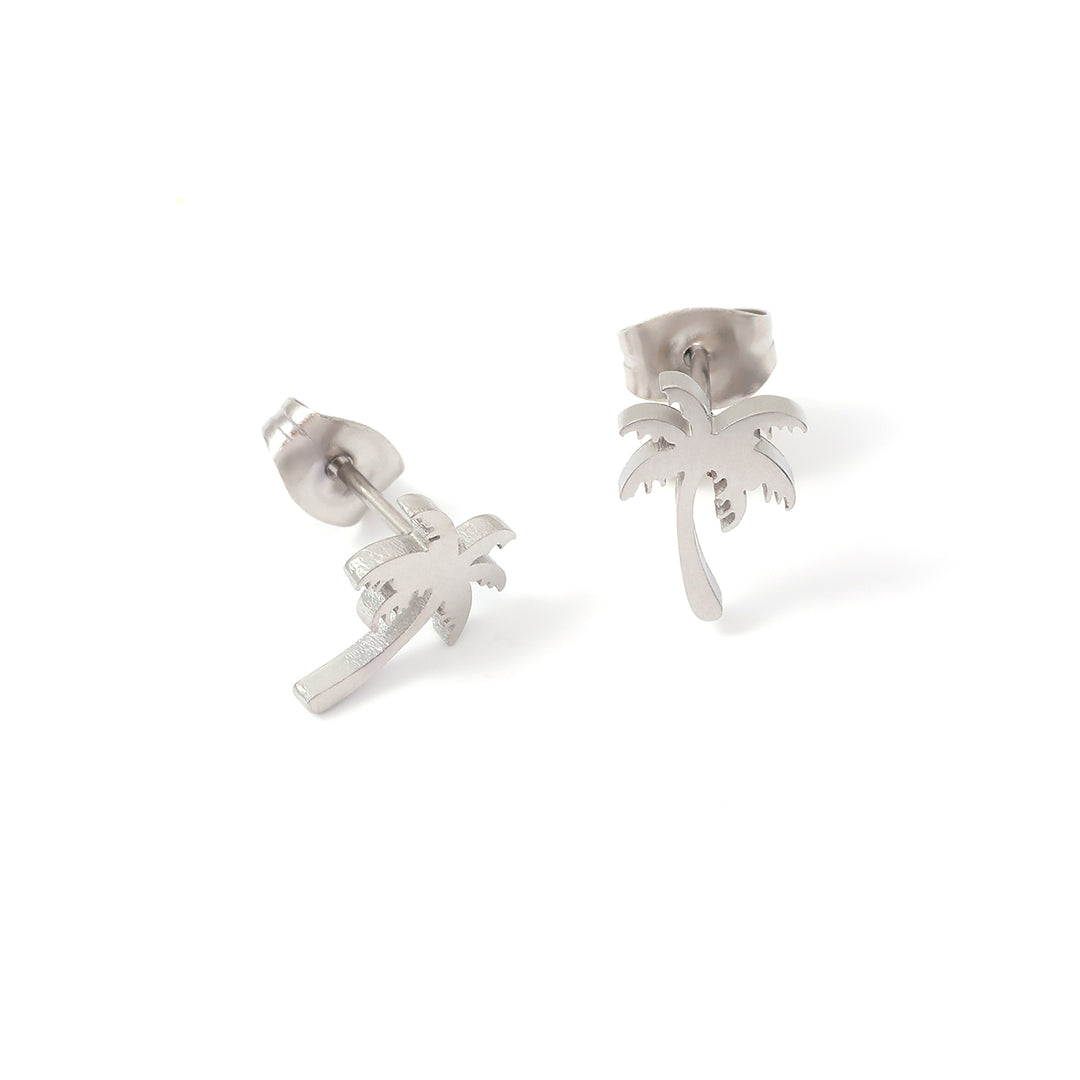 Vanja - Palm Tree Stud Earrings Stainless Steel