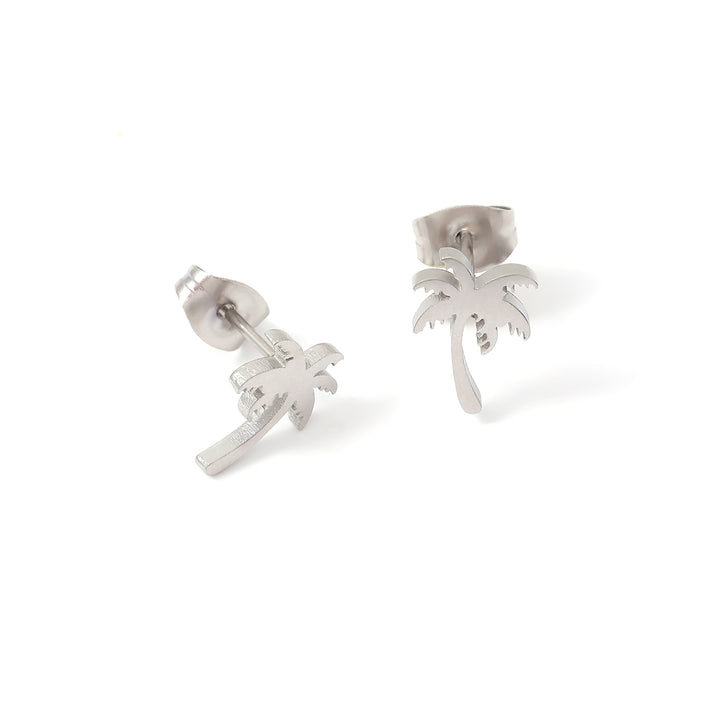 Vanja - Palm Tree Stud Earrings Stainless Steel