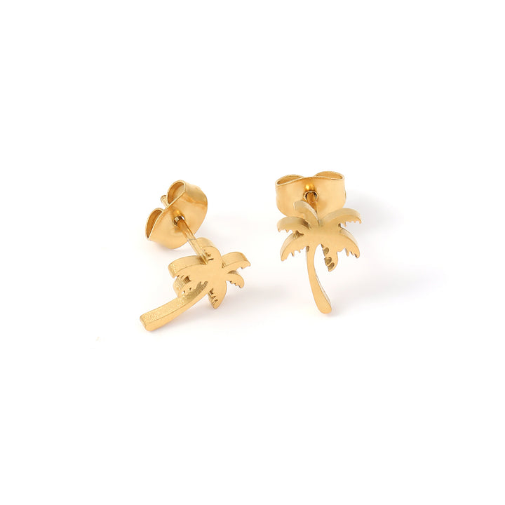 Vanja - Palm Tree Stud Earrings Stainless Steel