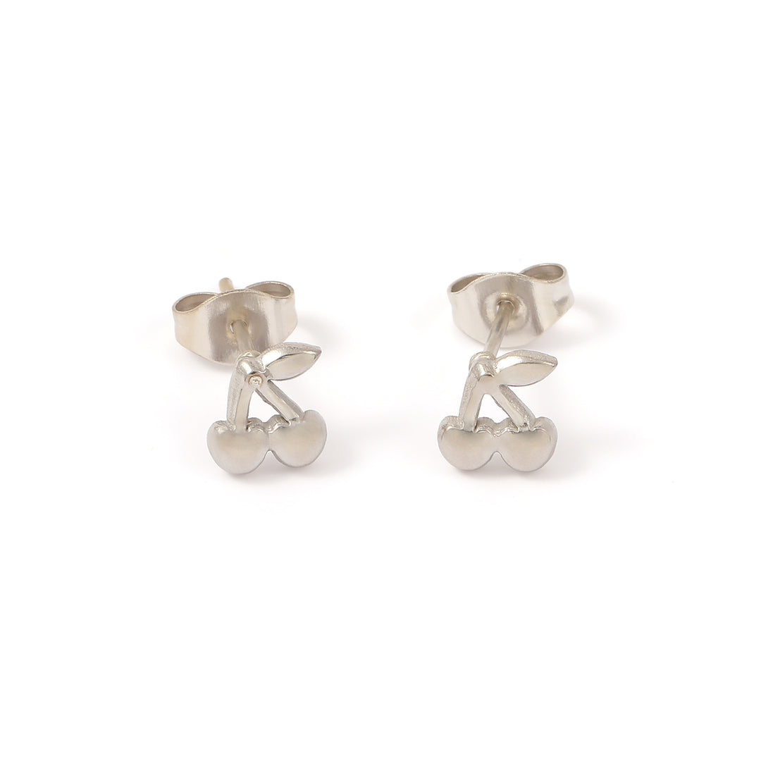 Amour - Cherry Stud Earrings Stainless Steel