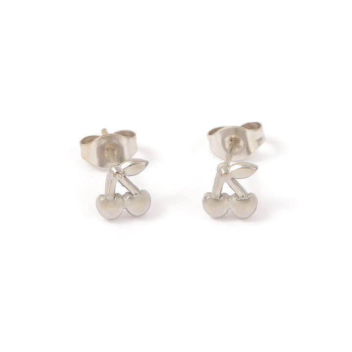 Amour - Cherry Stud Earrings Stainless Steel