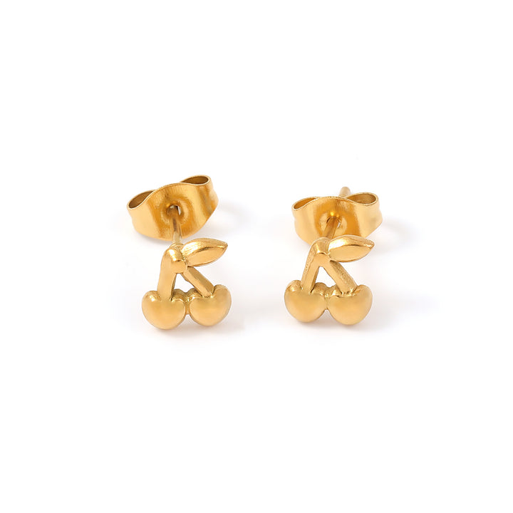 Amour - Cherry Stud Earrings Stainless Steel