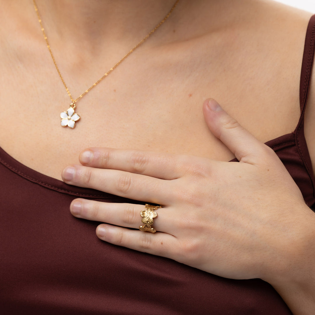Coloured Ruta Rings Ruta - Flower Adjustable Ring Stainless Steel – Timi of Sweden