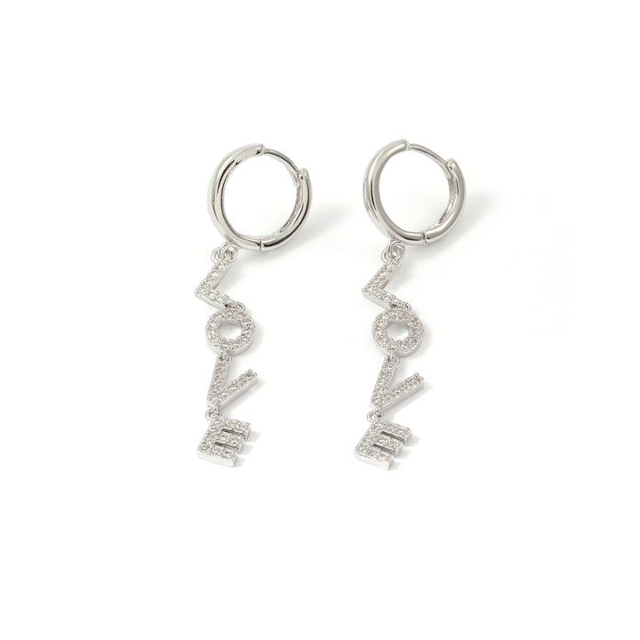 Millie - Love Letter Crystal Hoop Earrings