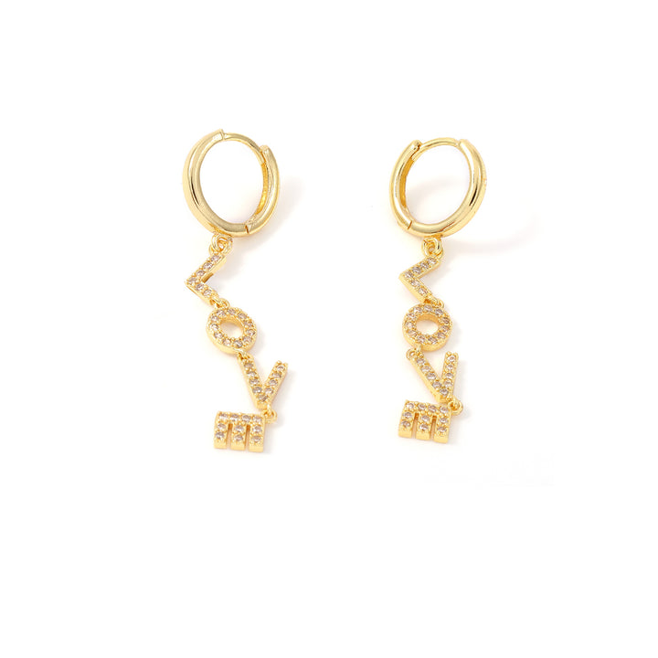 Millie - Love Letter Crystal Hoop Earrings