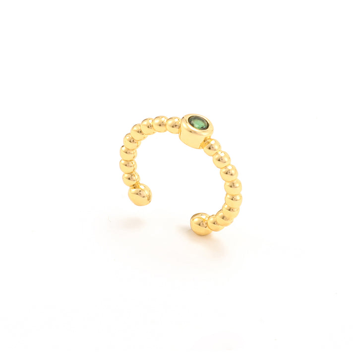 Arya - Bubbly Ear Cuff Green Crystal