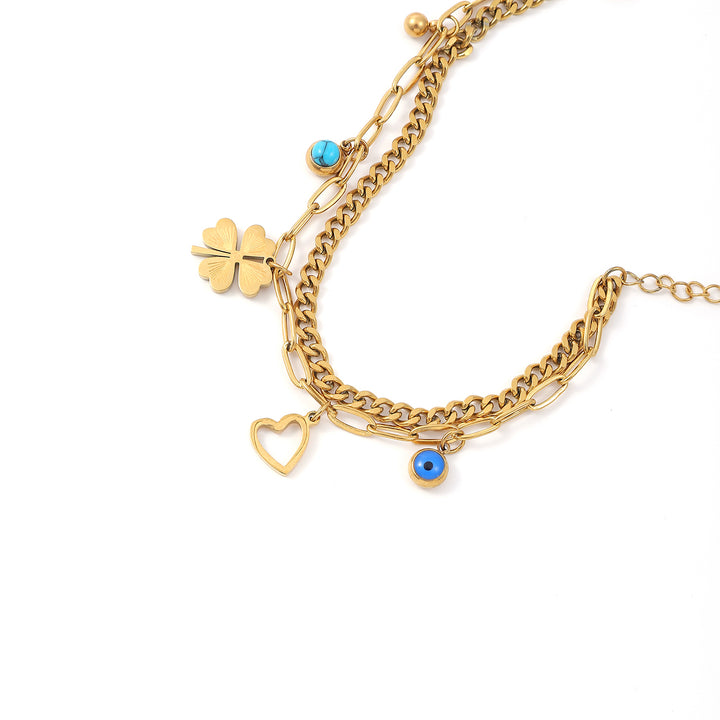 Edeline - Multi Charm Bracelet Stainless Steel