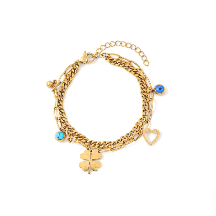 Edeline - Multi Charm Bracelet Stainless Steel