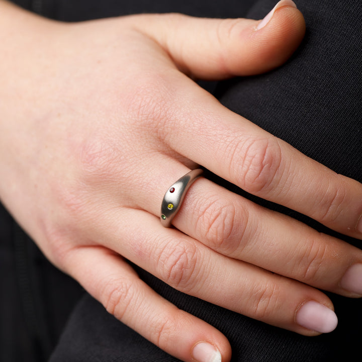 Eline - Ring Kristall Rostfritt Stål