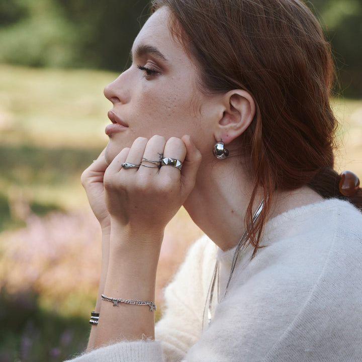 Eline - Ring Kristall Rostfritt Stål