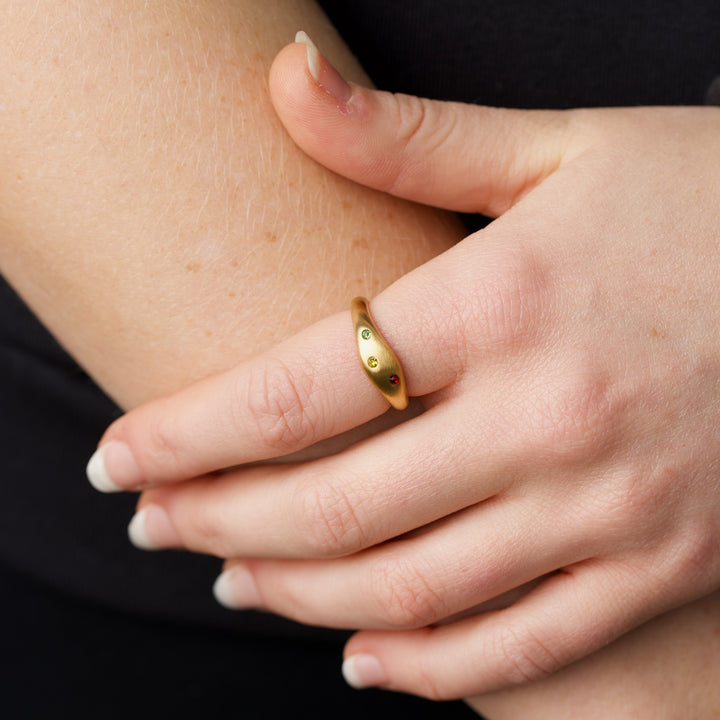 Eline - Ring Kristall Rostfritt Stål