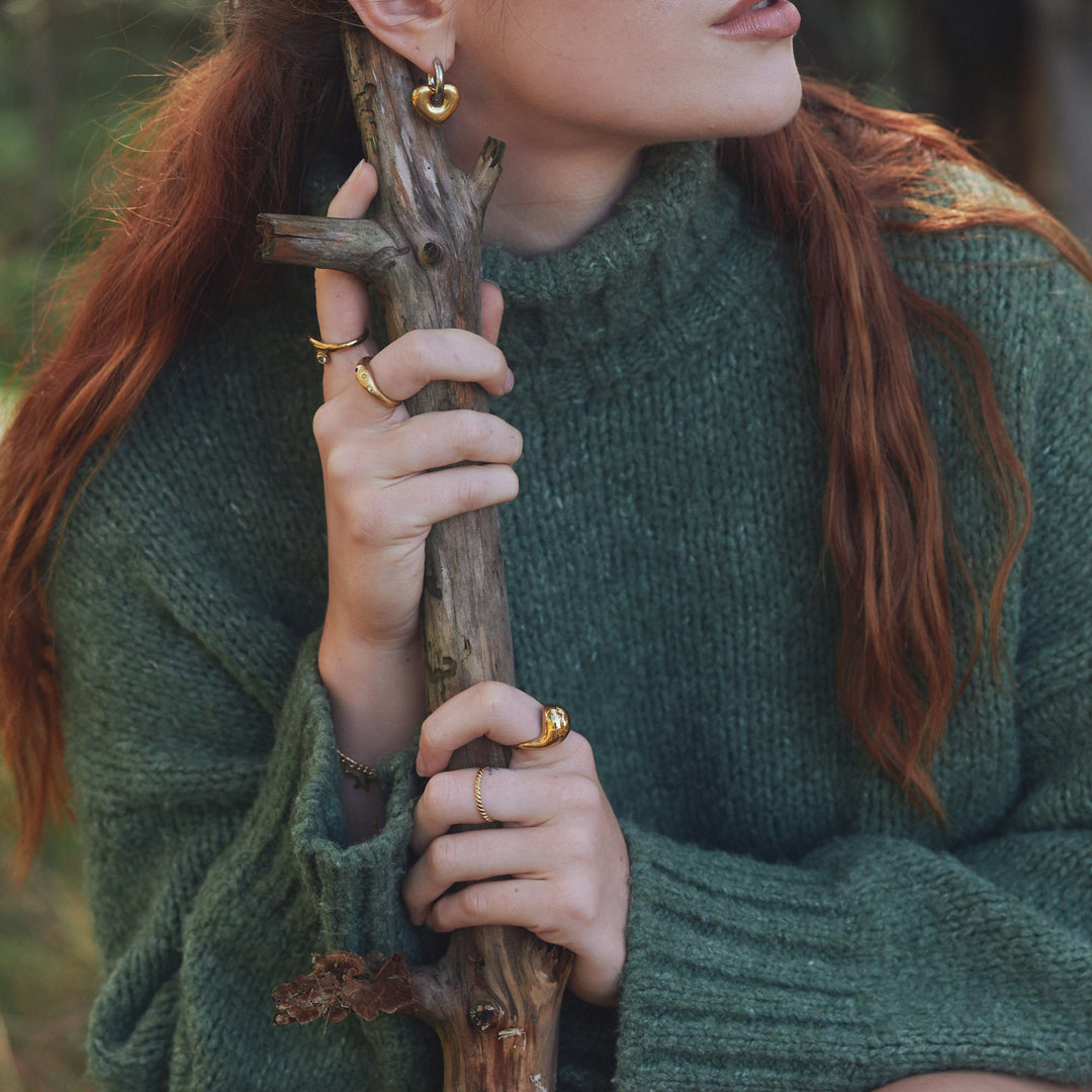 Eline - Ring Kristall Rostfritt Stål