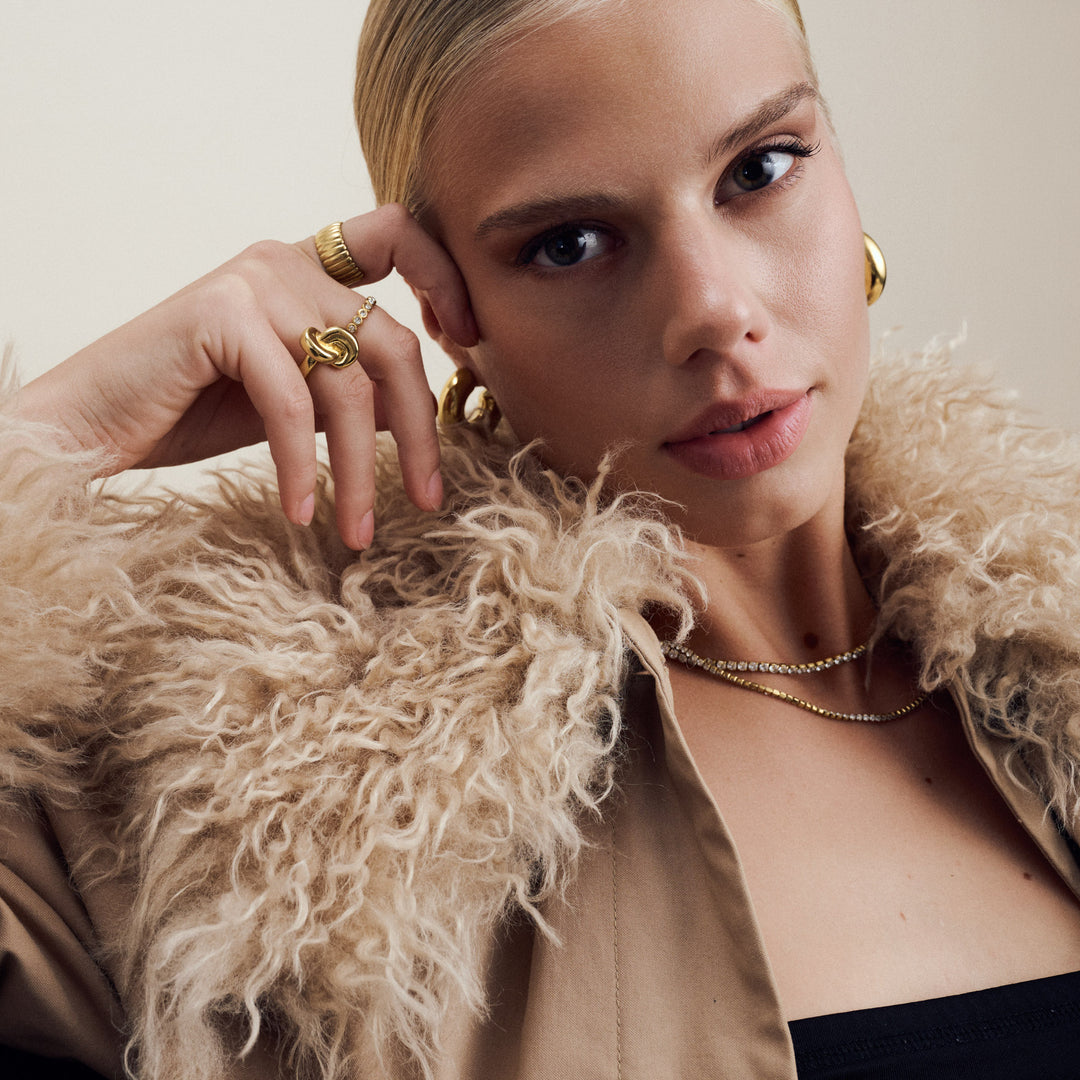 Melina - Halsband Kristall Rostfritt Stål