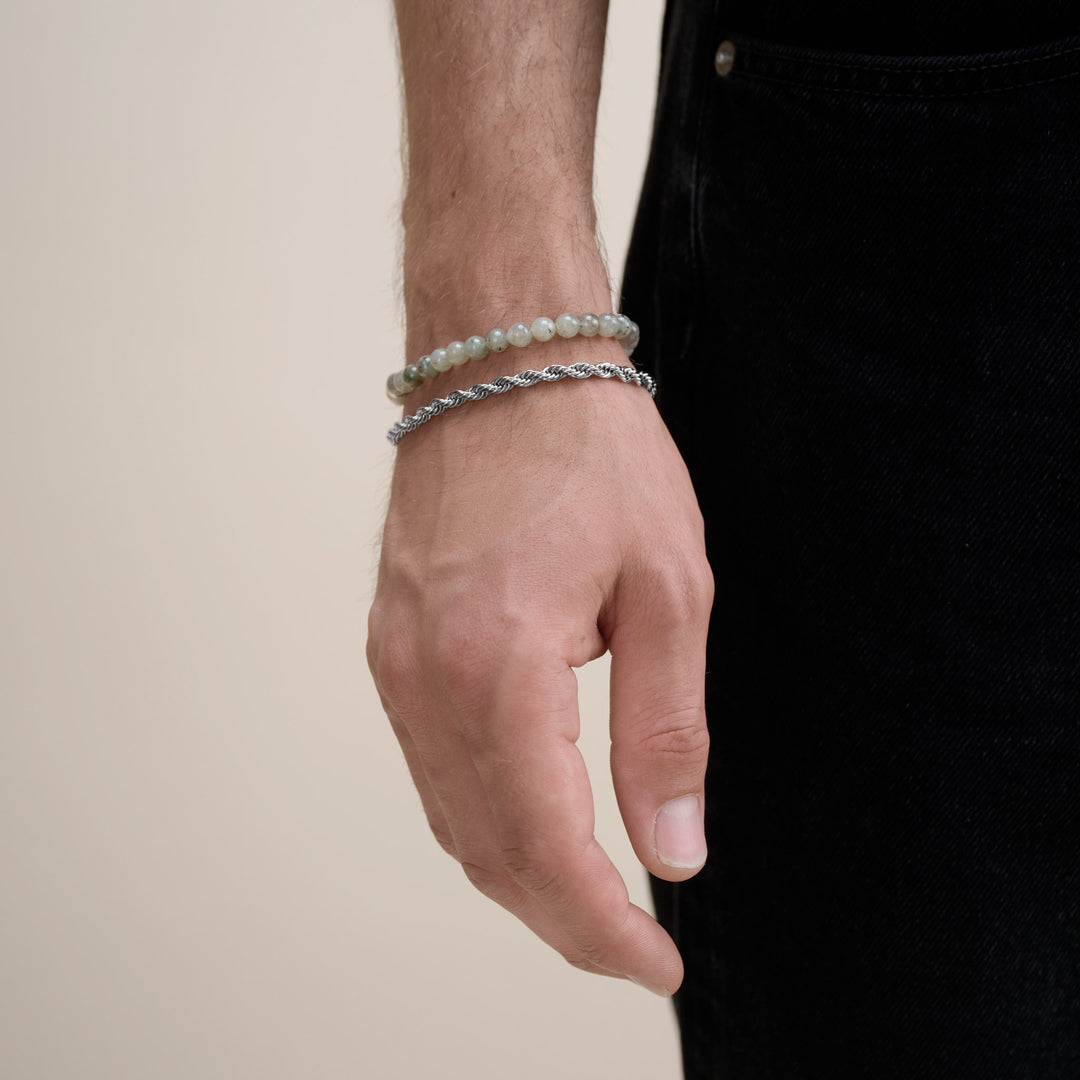 Erik - Stone Bead Bracelet Stainless Steel