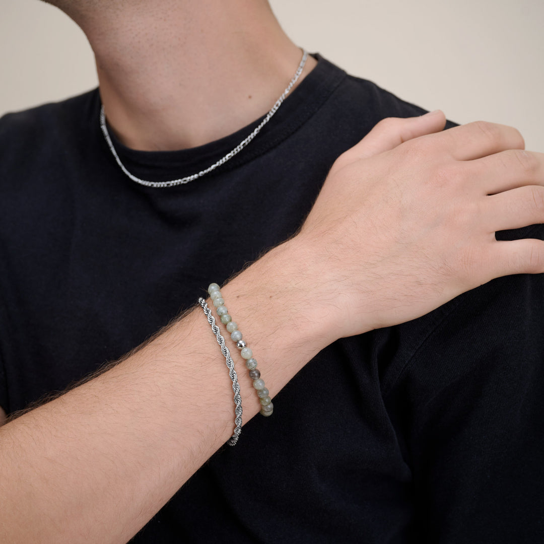 Erik - Stone Bead Bracelet Stainless Steel