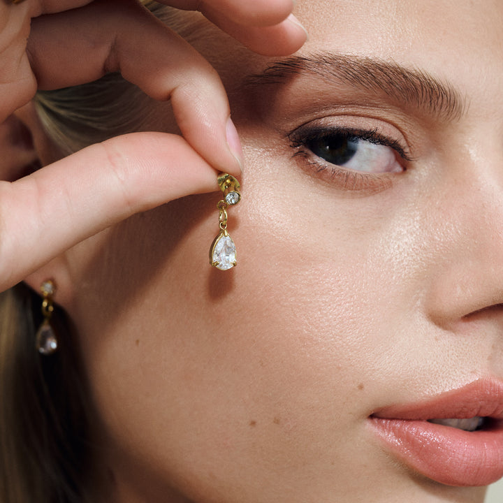 Roslyn - Studs Örhängen Kristall Rostfritt Stål