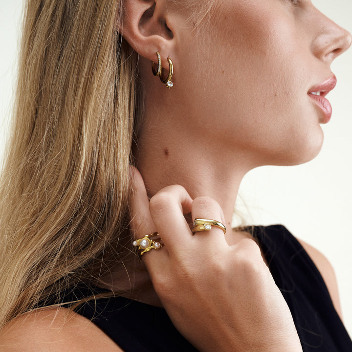 Jenina - Pärlring Rostfritt Stål