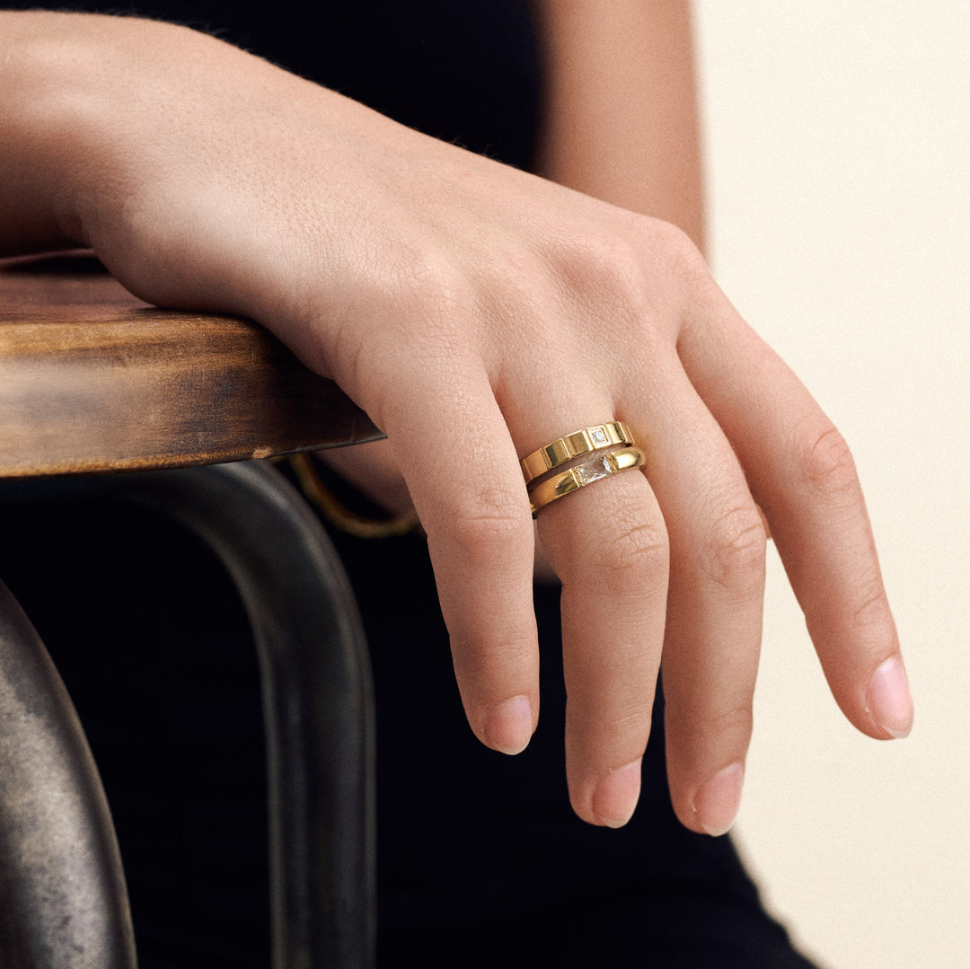 Emelyn - Crystal Ring Stainless Steel