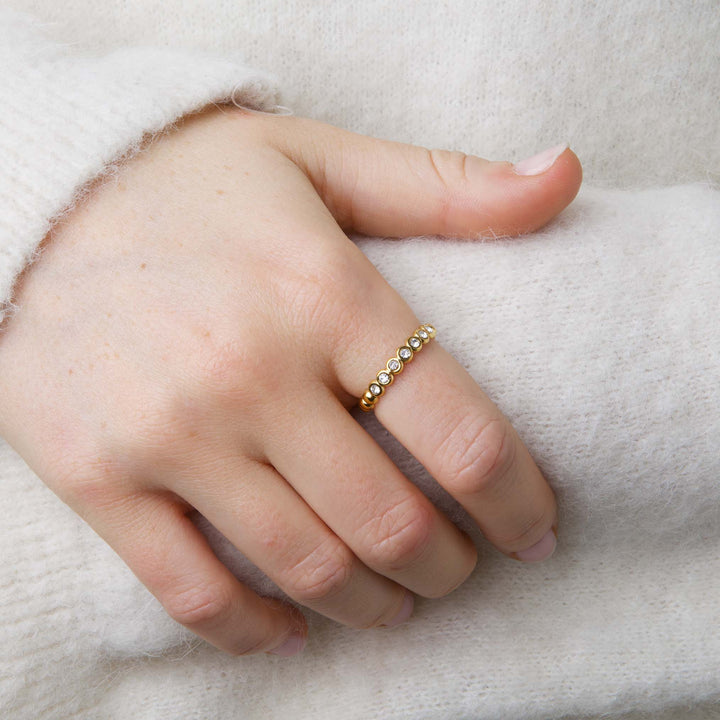 Pernilla - Kristallring Rostfritt Stål