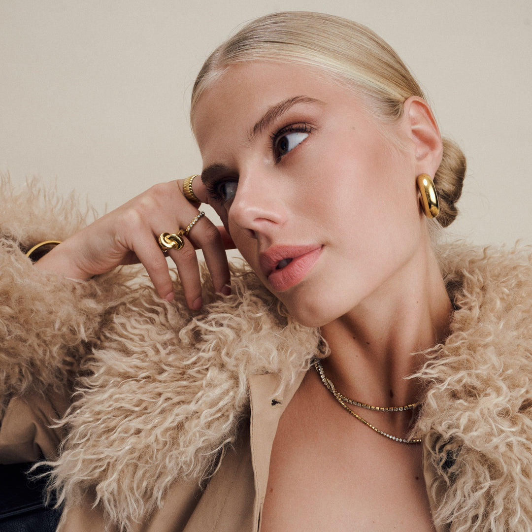 Pernilla - Kristallring Rostfritt Stål