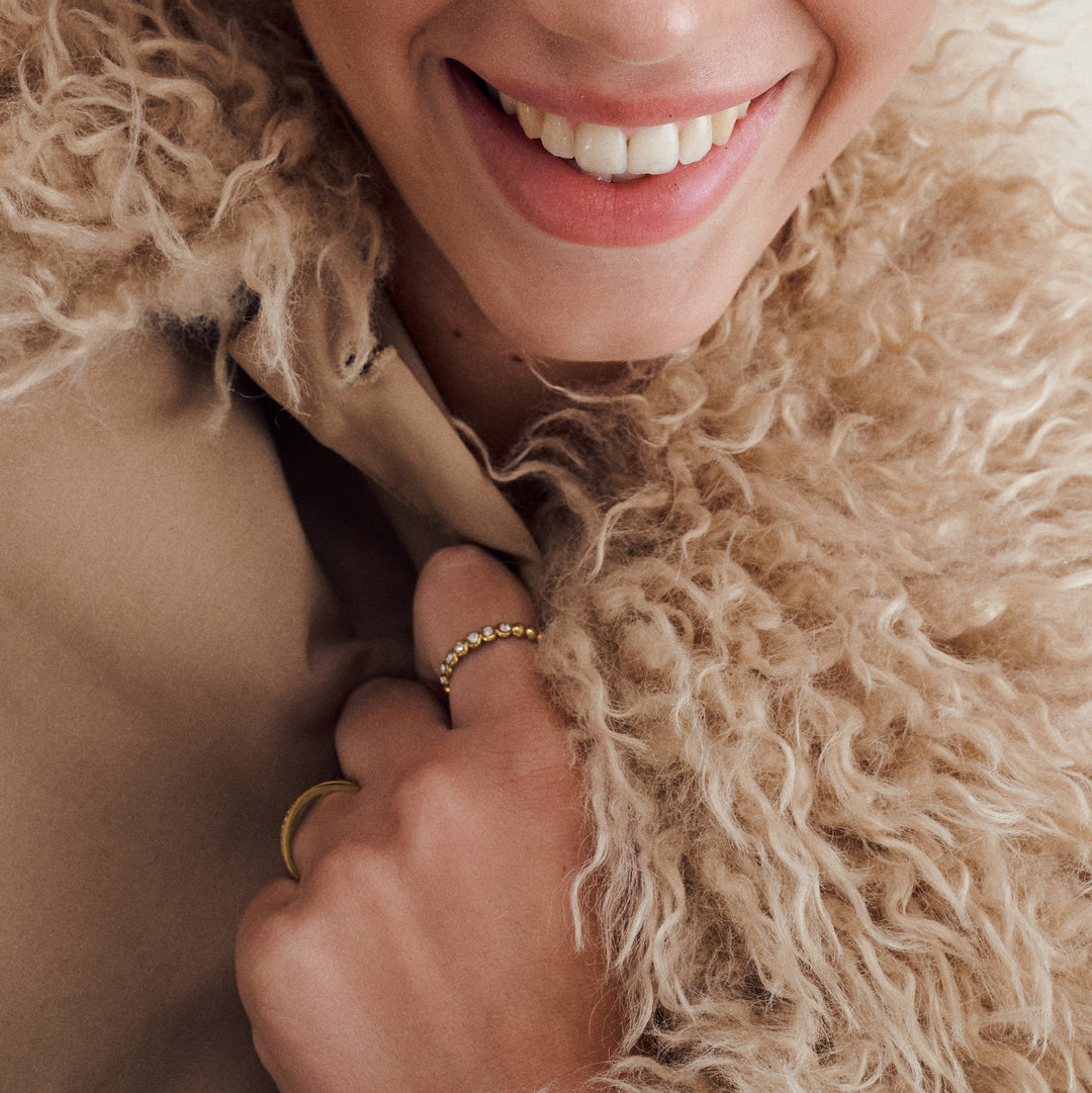 Pernilla - Kristallring Rostfritt Stål