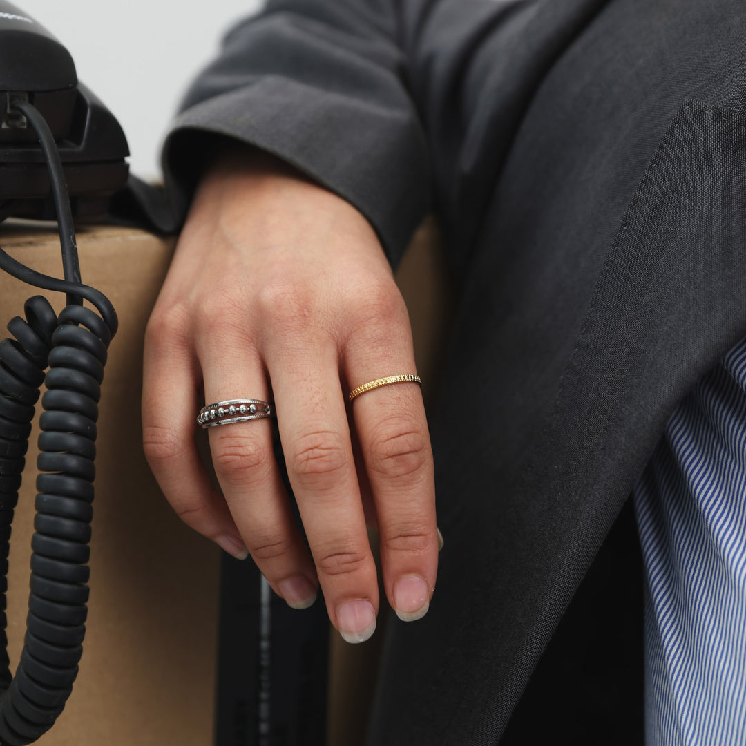 Maggie - Structure Ring Stainless Steel