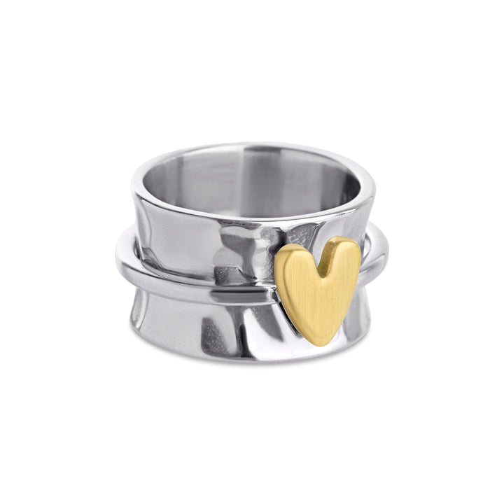 Idun - Statement Ring Hjärta Rostfritt stål