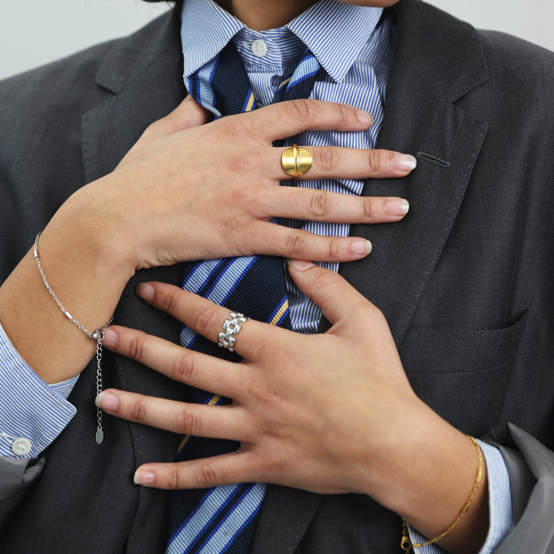 Elira - Chunky Ring Rostfritt Stål