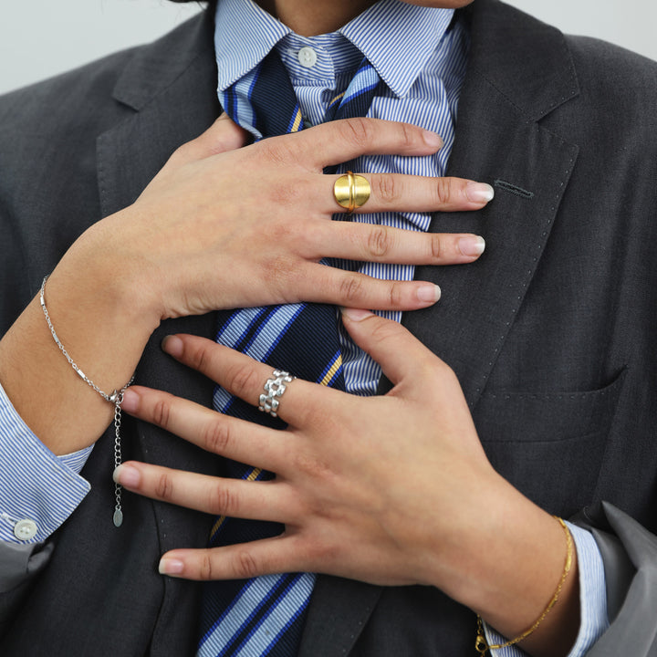 Elira - Chunky Ring Rostfritt Stål