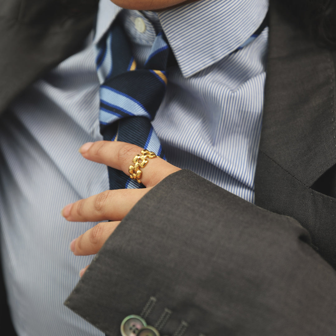 Elira - Chunky Ring Rostfritt Stål