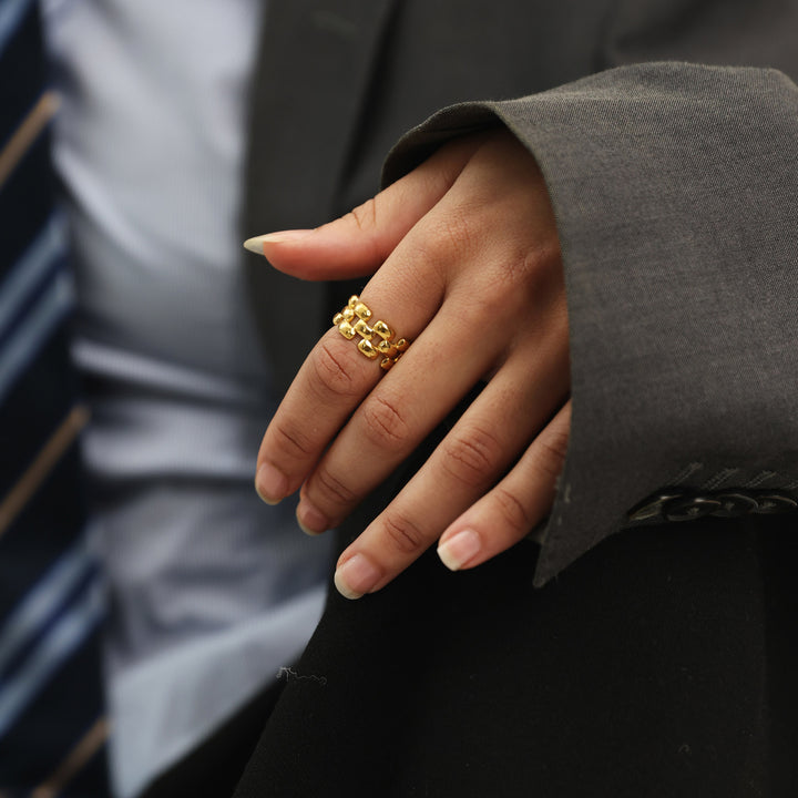 Elira - Chunky Ring Rostfritt Stål