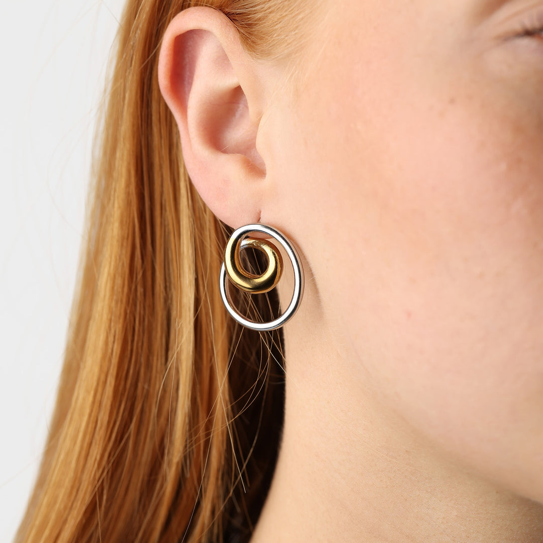 Lara - Örhängen Swirl Rostfritt Stål