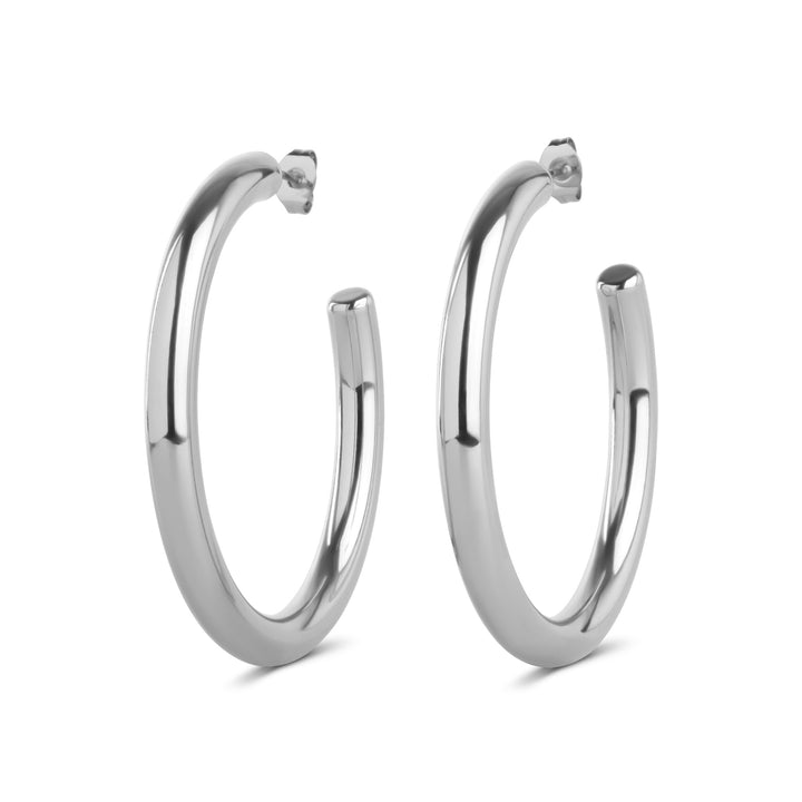Stine - Hoop Stud Earrings Stainless Steel