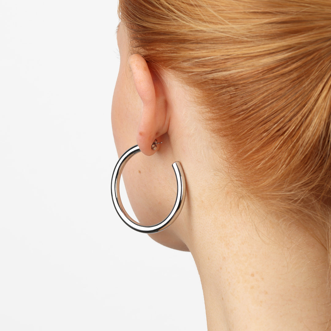 Stine - Hoop Stud Earrings Stainless Steel